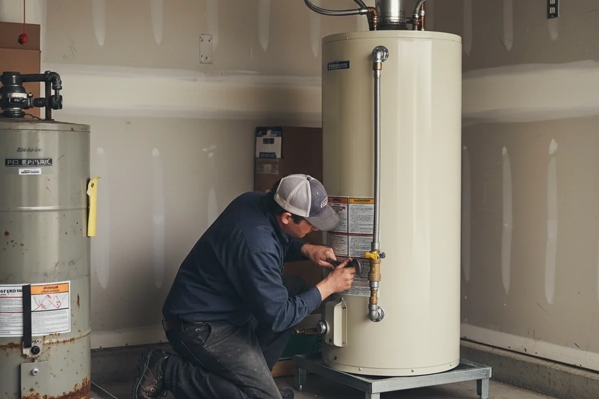 Water heater and shutoff valve replacement in Cuyahoga Falls